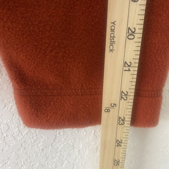 St. Johns Bay Fleece Pullover Sweater Mens Large Rust Orange Half Zip & Stand Co - Picture 10 of 11